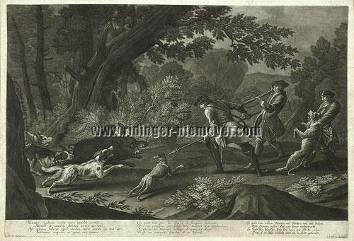 Johann Elias Ridinger. Hunting the Wild Boar